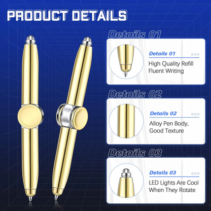 Pluma Ejecutiva Anti-Estrés con Spinner y luz LED - ORIGINAL