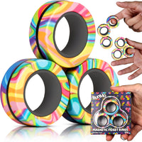 BUNMO ORIGINAL – Anillos Magnéticos Antiestrés (3 Pack) Fidget Rings